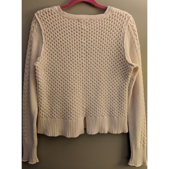 1. State Pink Cable Knit Sweater with Back Pleat - Picture 3 of 5